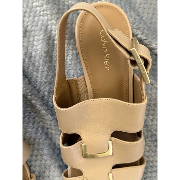 calvin klein women shoes tan beige  size 9 - Picture 2 of 16